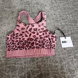 Beach Riot Pink Leopard Tank Top
